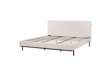 Dubbelsäng Corio med lamellram Beige-Svart, 180x200 cm - Beige-Svart, 180x200 cm - Möbler - Säng - Dubbelsäng
