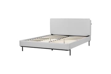 Dubbelsäng Corio med lamellram Grå-Svart, 160x200 cm - Grå-Svart, 160x200 cm - Möbler - Säng - Ramsäng