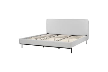 Dubbelsäng Corio med lamellram Grå-Svart, 180x200 cm - Grå-Svart, 180x200 cm - Möbler - Säng - Ramsäng