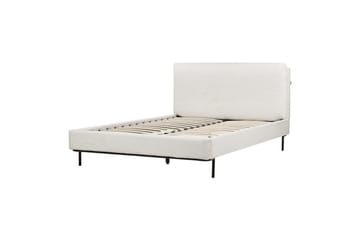 Dubbelsäng Corio med lamellram Vit-Svart, 140x200 cm - Vit-Svart, 140x200 cm - Möbler - Säng - Ramsäng