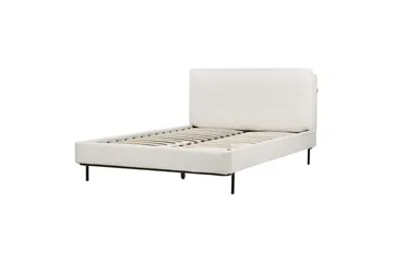 Dubbelsäng Corio med lamellram Vit-Svart, 140x200 cm - Vit-Svart, 140x200 cm - Möbler - Säng - Ramsäng