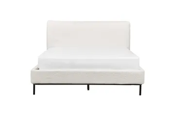 Dubbelsäng Corio med lamellram Vit-Svart, 140x200 cm - Vit-Svart, 140x200 cm - Möbler - Säng - Ramsäng