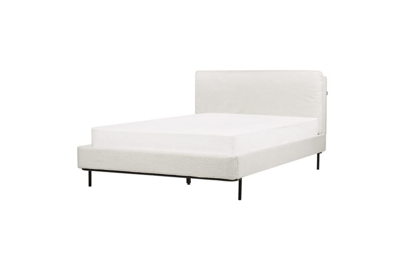 Dubbelsäng Corio med lamellram Vit-Svart, 140x200 cm - Vit-Svart, 140x200 cm - Möbler - Säng - Ramsäng