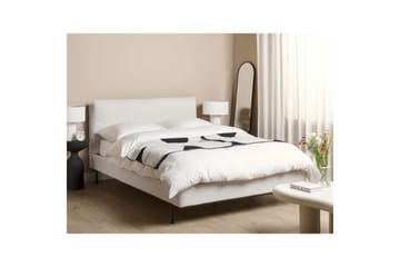 Dubbelsäng Corio med lamellram Vit-Svart, 140x200 cm - Vit-Svart, 140x200 cm - Möbler - Säng - Ramsäng