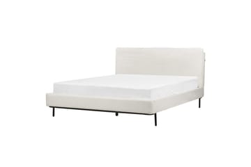 Dubbelsäng Corio med lamellram Vit-Svart, 160x200 cm - Vit-Svart, 160x200 cm - Möbler - Säng - Ramsäng