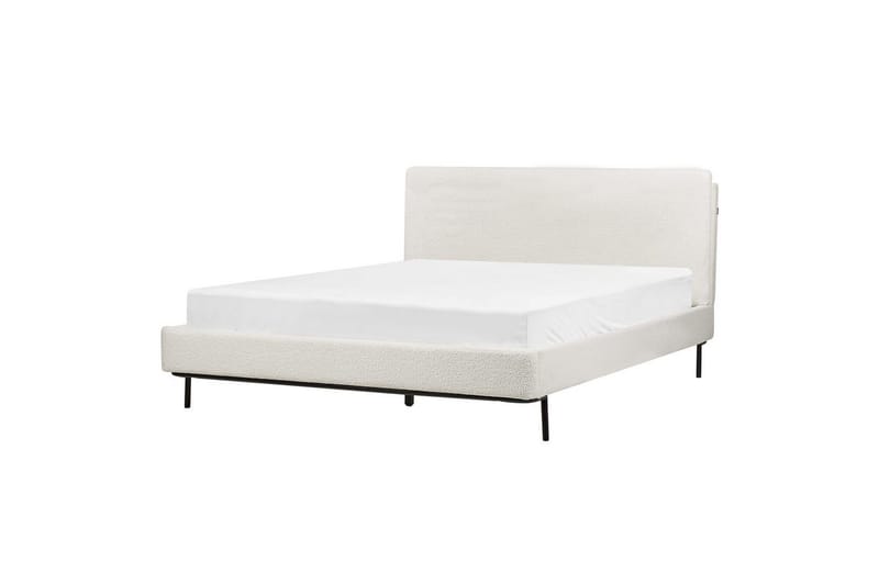 Dubbelsäng Corio med lamellram Vit-Svart, 160x200 cm - Vit-Svart, 160x200 cm - Möbler - Säng - Ramsäng