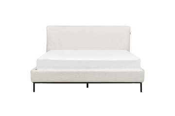 Dubbelsäng Corio med lamellram Vit-Svart, 160x200 cm - Vit-Svart, 160x200 cm - Möbler - Säng - Ramsäng