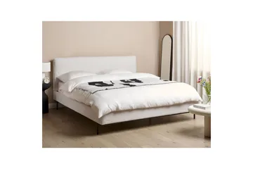 Dubbelsäng Corio med lamellram Vit-Svart, 180x200 cm - Vit-Svart, 180x200 cm - Möbler - Säng - Ramsäng