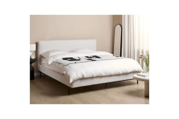 Dubbelsäng Corio med lamellram Vit-Svart, 180x200 cm - Vit-Svart, 180x200 cm - Möbler - Säng - Dubbelsäng