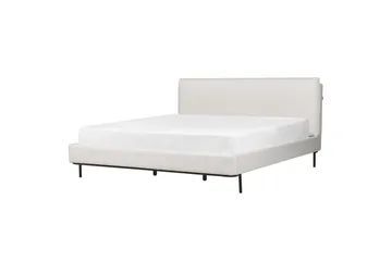 Dubbelsäng Corio med lamellram Vit-Svart, 180x200 cm - Vit-Svart, 180x200 cm - Möbler - Säng - Ramsäng