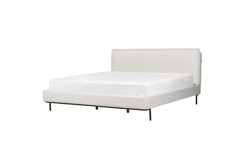 Dubbelsäng Corio med lamellram Vit-Svart, 180x200 cm - Vit-Svart, 180x200 cm - Möbler - Säng - Ramsäng