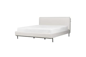 Dubbelsäng Corio med lamellram Vit-Svart, 180x200 cm - Vit-Svart, 180x200 cm - Möbler - Säng - Dubbelsäng