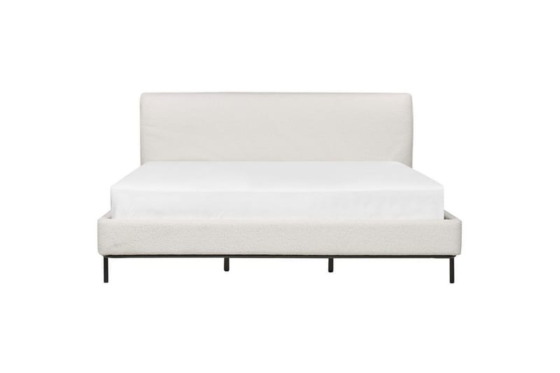 Dubbelsäng Corio med lamellram Vit-Svart, 180x200 cm - Vit-Svart, 180x200 cm - Möbler - Säng - Ramsäng