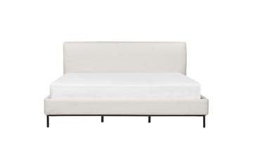 Dubbelsäng Corio med lamellram Vit-Svart, 180x200 cm - Vit-Svart, 180x200 cm - Möbler - Säng - Dubbelsäng