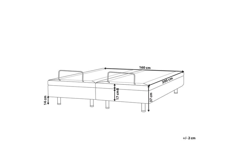 Dubbelsäng Duke Grå-Svart - Grå-Svart - Möbler - Säng - Ställbar säng