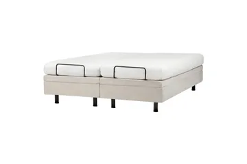 Dubbelsäng Duke II Beige-Svart, 160x200 cm - Beige-Svart, 160x200 cm - Möbler - Säng - Ställbar säng