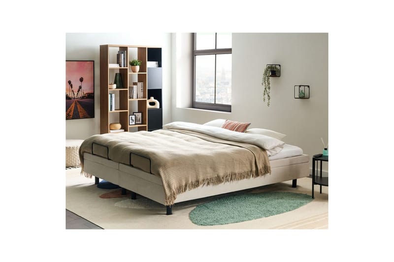 Dubbelsäng Duke II Beige-Svart, 180x200 cm - Beige-Svart, 180x200 cm - Möbler - Säng - Ställbar säng