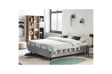 Dubbelsäng Duke II Grå-Svart, 160x200 cm - Grå-Svart, 160x200 cm - Möbler - Säng - Ställbar säng