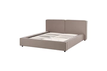 Dubbelsäng Linards med lamellram Brun-Svart, 160x200 cm - Brun-Svart, 160x200 cm - Möbler - Säng - Sängram & sängstomme