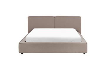 Dubbelsäng Linards med lamellram Brun-Svart, 160x200 cm - Brun-Svart, 160x200 cm - Möbler - Säng - Sängram & sängstomme