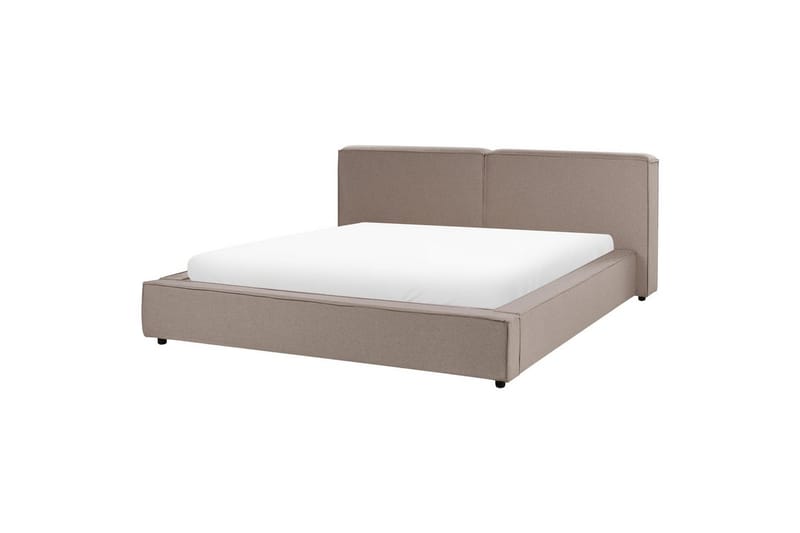 Dubbelsäng Linards med lamellram Brun-Svart, 180x200 cm, Brun-Svart, 180x200 cm