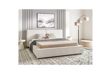 Dubbelsäng Linards med lamellram Vit, 160x200 cm - Vit, 160x200 cm - Möbler - Säng - Sängram & sängstomme