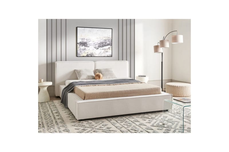 Dubbelsäng Linards med lamellram Vit, 160x200 cm - Vit, 160x200 cm - Möbler - Säng - Sängram & sängstomme