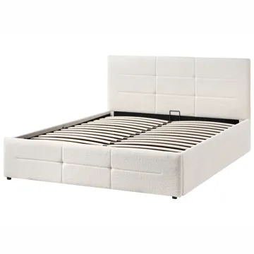 Dubbelsäng Massognes 140x200 cm - Off-White - Möbler - Säng - Säng med förvaring