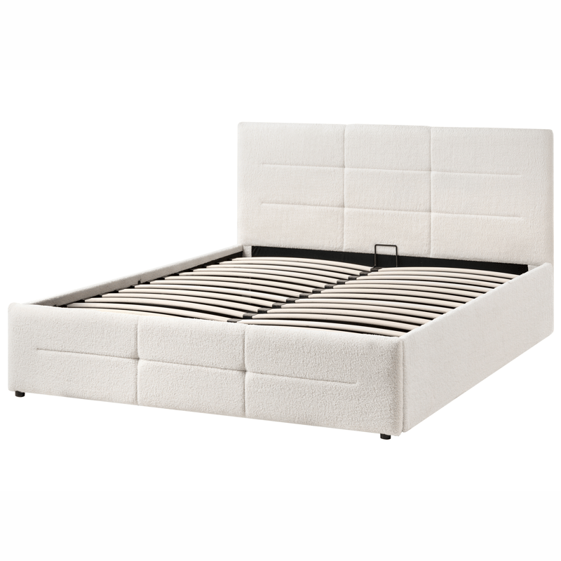Dubbelsäng Massognes 140x200 cm - Off-White - Möbler - Säng - Säng med förvaring