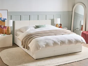 Dubbelsäng Massognes 160x200 cm - Off-White - Möbler - Säng - Säng med förvaring