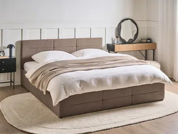 Dubbelsäng Massognes 180x200 cm - Taupe - Möbler - Säng - Säng med förvaring