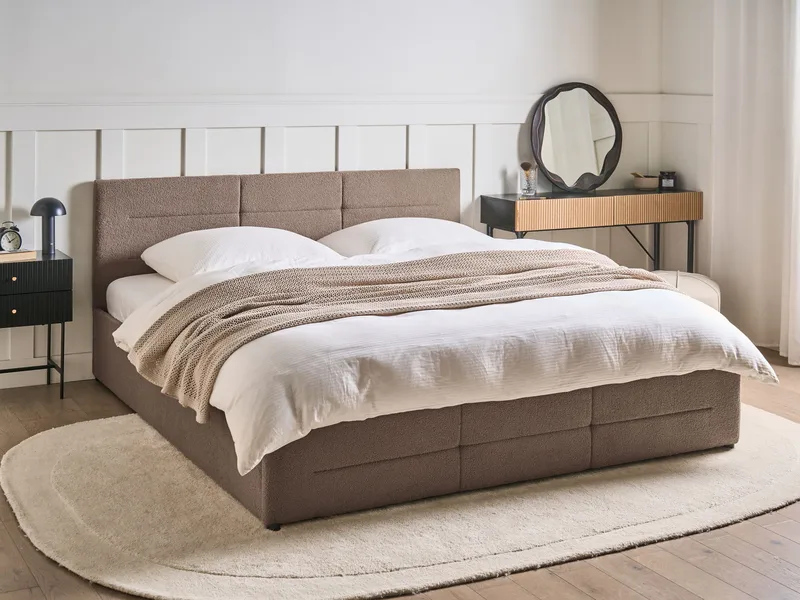 Dubbelsäng Massognes 180x200 cm - Taupe - Möbler - Säng - Säng med förvaring