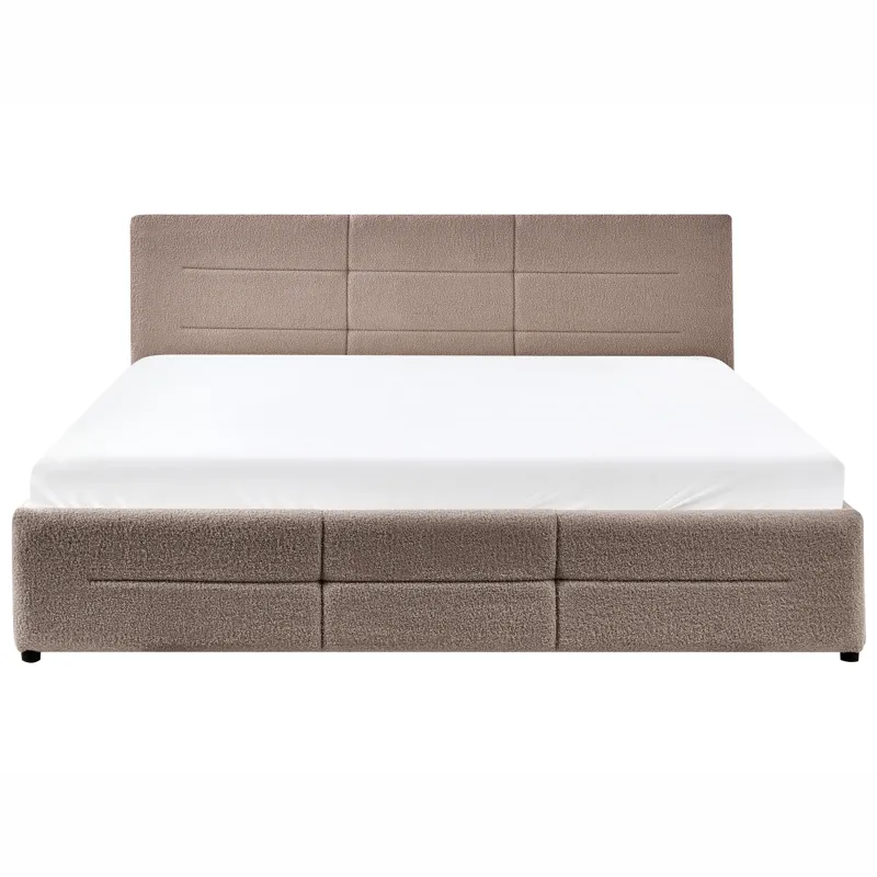 Dubbelsäng Massognes 180x200 cm - Taupe - Möbler - Säng - Säng med förvaring