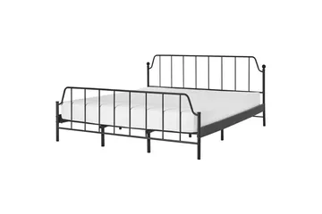 Dubbelsäng Mauressac med lamellram Svart, 180x200 cm - Svart, 180x200 cm - Möbler - Säng - Sängram & sängstomme