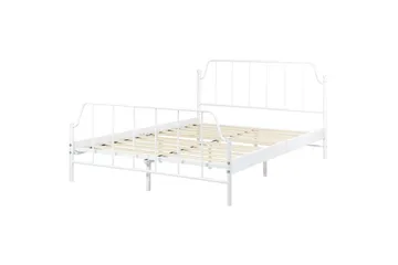 Dubbelsäng Mauressac med lamellram Vit, 140x200 cm - Vit, 140x200 cm - Möbler - Säng - Sängram & sängstomme