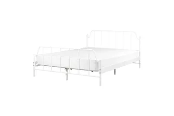 Dubbelsäng Mauressac med lamellram Vit, 140x200 cm - Vit, 140x200 cm - Möbler - Säng - Sängram & sängstomme