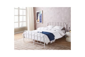 Dubbelsäng Mauressac med lamellram Vit, 140x200 cm - Vit, 140x200 cm - Möbler - Säng - Sängram & sängstomme