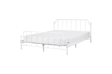 Dubbelsäng Mauressac med lamellram Vit, 160x200 cm - Vit, 160x200 cm - Möbler - Säng - Sängram & sängstomme