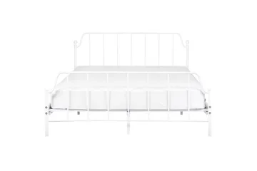 Dubbelsäng Mauressac med lamellram Vit, 160x200 cm - Vit, 160x200 cm - Möbler - Säng - Sängram & sängstomme