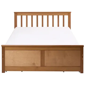 Dubbelsäng med 4 lådor Olendon 120x200 - Brun - Möbler - Säng - Säng med förvaring