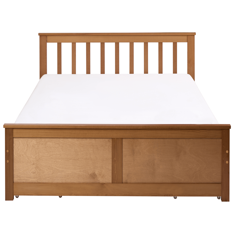 Dubbelsäng med 4 lådor Olendon 120x200 - Brun - Möbler - Säng - Säng med förvaring
