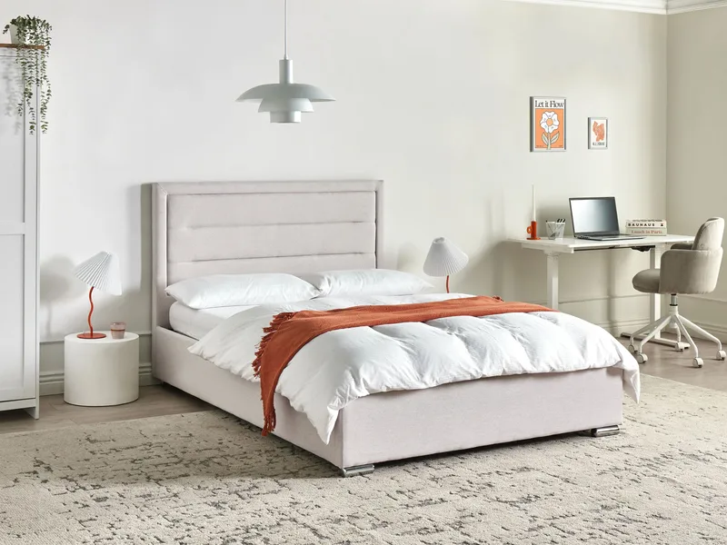 Dubbelsäng med förvaring Rouen 140x200 cm - Ljusbeige - Möbler - Säng - Säng med förvaring