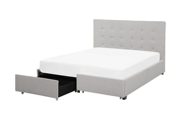 Dubbelsäng Mooneyrow med Förvaring 140x200 - Grå - Möbler - Säng - Säng med förvaring