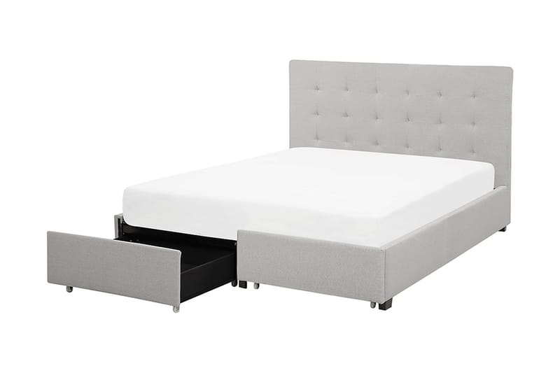 Dubbelsäng Mooneyrow med Förvaring 140x200 - Grå - Möbler - Säng - Säng med förvaring