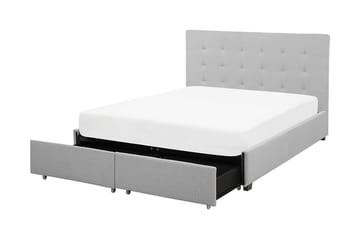 Dubbelsäng Mooneyrow med Förvaring 140x200 - Grå - Möbler - Säng - Säng med förvaring