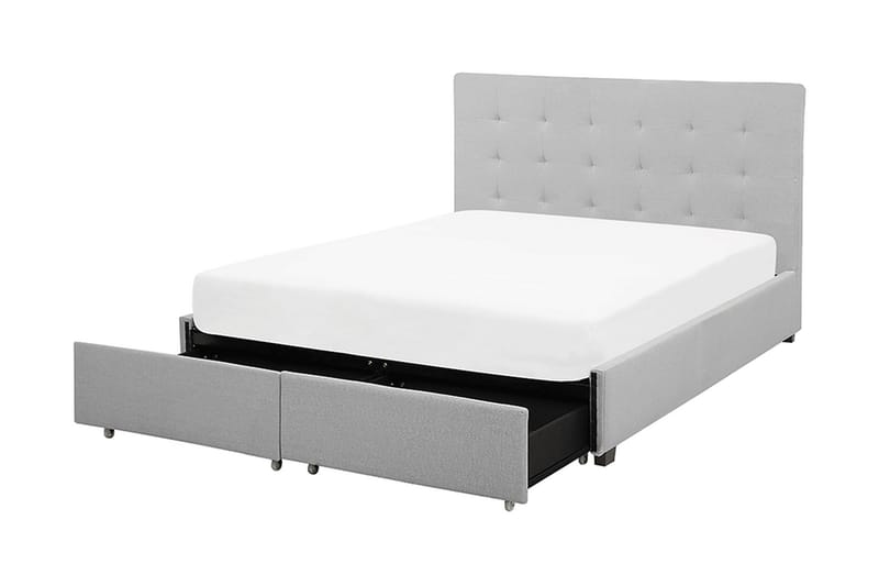 Dubbelsäng Mooneyrow med Förvaring 140x200 - Grå - Möbler - Säng - Säng med förvaring