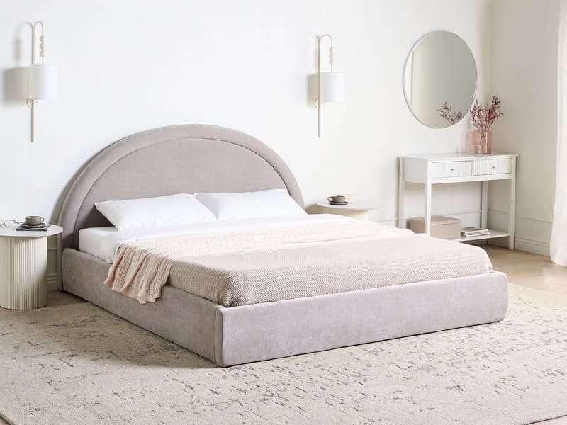 Dubbelsäng Mouzon 180x200 cm - Taupe - Möbler - Säng - Säng med förvaring