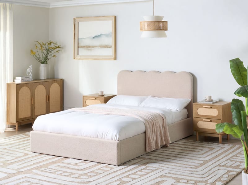 Dubbelsäng Nanterre 140x200 cm - Beige - Möbler - Säng - Säng med förvaring