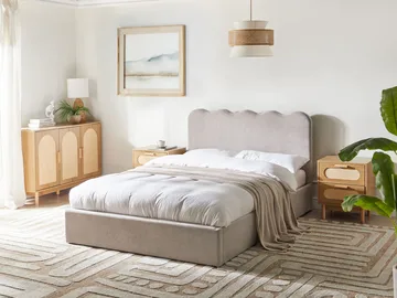 Dubbelsäng Nanterre 140x200 cm - Taupe - Möbler - Säng - Säng med förvaring