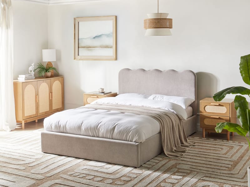 Dubbelsäng Nanterre 140x200 cm - Taupe - Möbler - Säng - Säng med förvaring